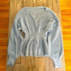 Large baby blue sweater